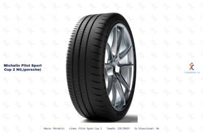 Ficha técnica Michelin pilot sport cup 2 n0,(porsche)
