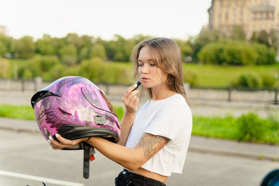 Cuidado de cascos de moto